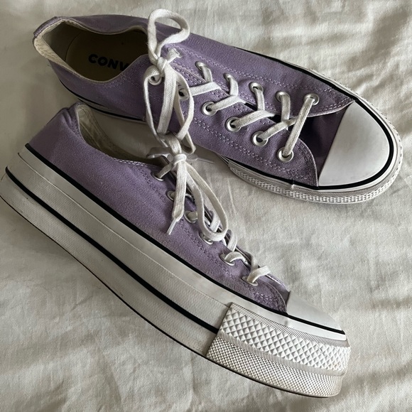 rare lilac converse platforms in size US 10 women’s - Picture 2 of 15